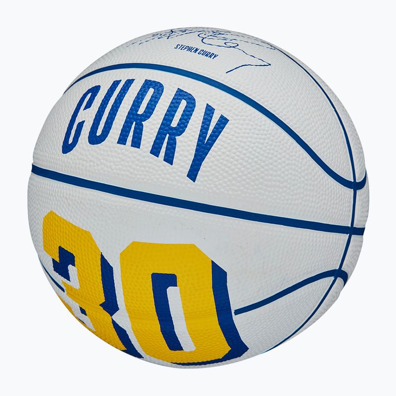 Pallacanestro da bambino Wilson NBA Player Icon Mini Curry bianco taglia 3 4