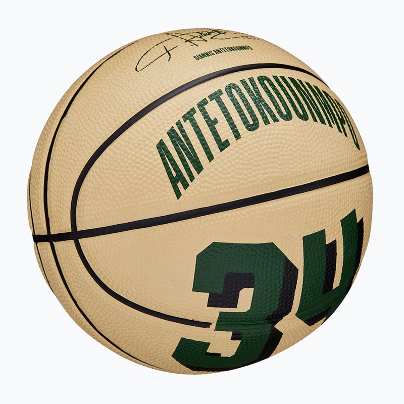 Wilson NBA Player Icon Mini Giannis verde/beige taglia 3 basket bambino 3