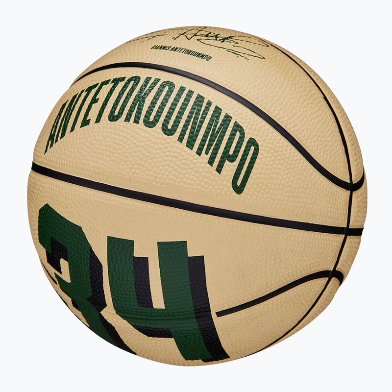 Wilson NBA Player Icon Mini Giannis verde/beige taglia 3 basket bambino 4