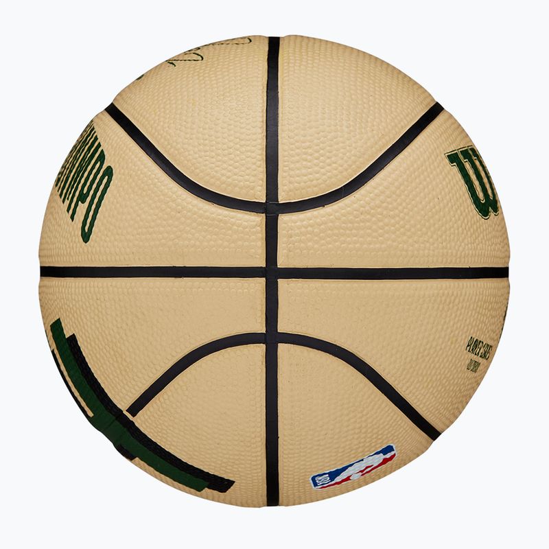 Wilson NBA Player Icon Mini Giannis verde/beige taglia 3 basket bambino 5