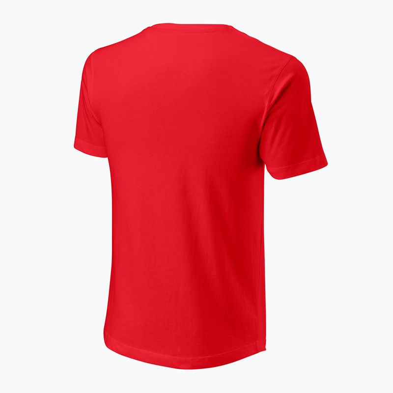 Maglietta da tennis da uomo Wilson Script Eco Cotton Tee wilson red 2