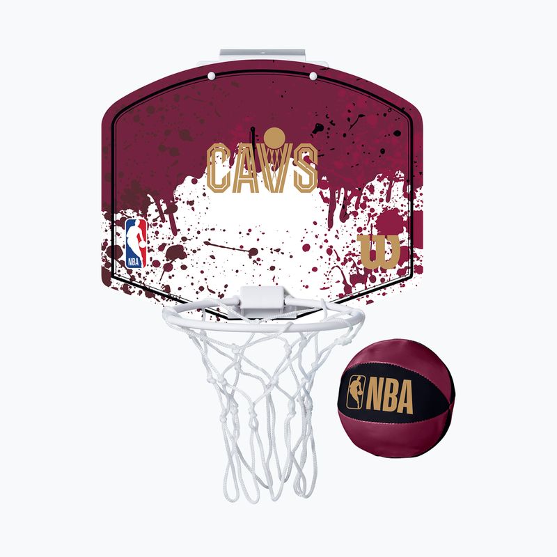 Set di palloni da basket Wilson NBA Team Mini Hoop Cleveland Cavaliers