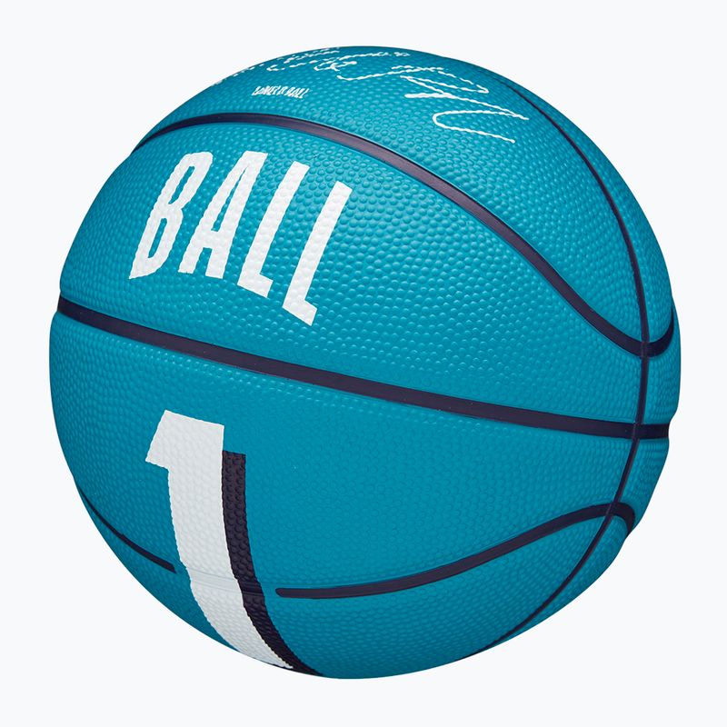 Pallacanestro da bambino Wilson NBA Player Icon Mini Lamelo blu misura 3 4