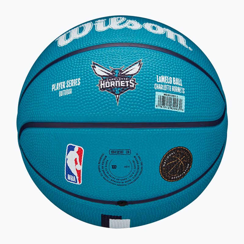 Pallacanestro da bambino Wilson NBA Player Icon Mini Lamelo blu misura 3 6