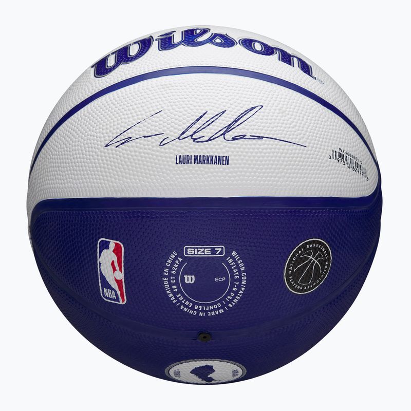 Pallacanestro per bambini Wilson NBA Player Local Markkanen blu misura 5 5
