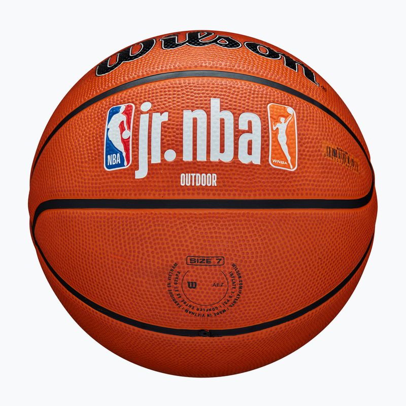 Pallacanestro per bambini Wilson NBA JR Fam Logo Autentico Outdoor marrone taglia 5 5