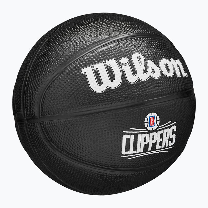 Pallone da basket Wilson per bambini NBA Team Tribute Mini Los Angeles Clippers nero taglia 3 2