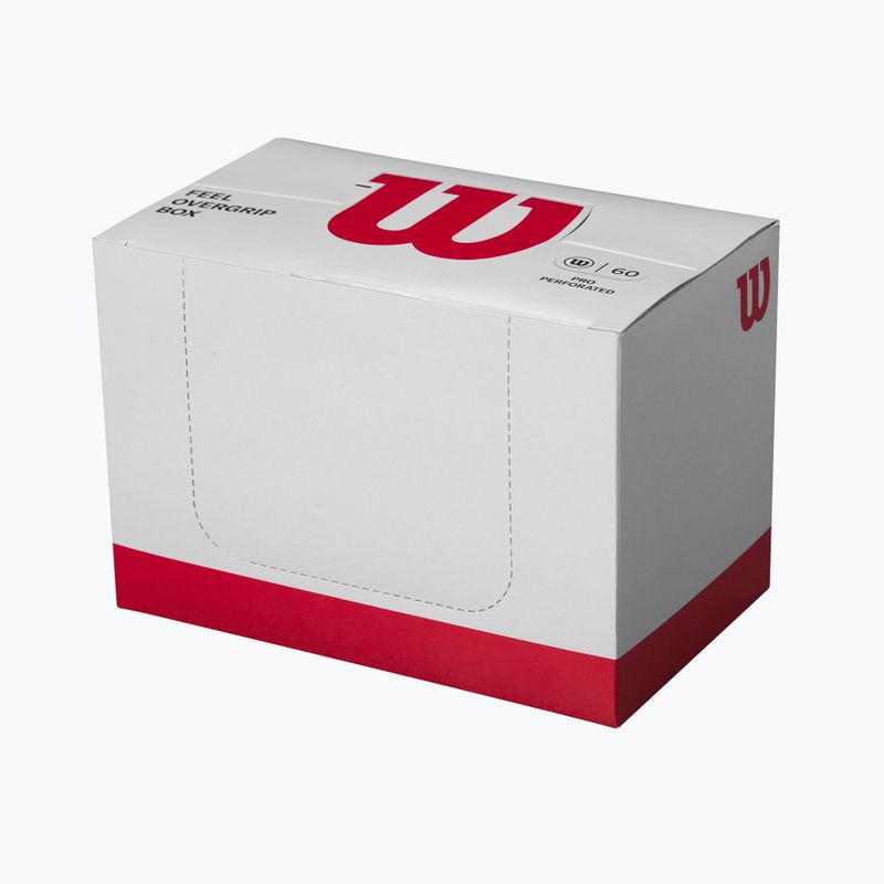 Wilson Pro Overgrip 60 Perforated Box fasce per racchette da tennis 60 pezzi bianco. 3