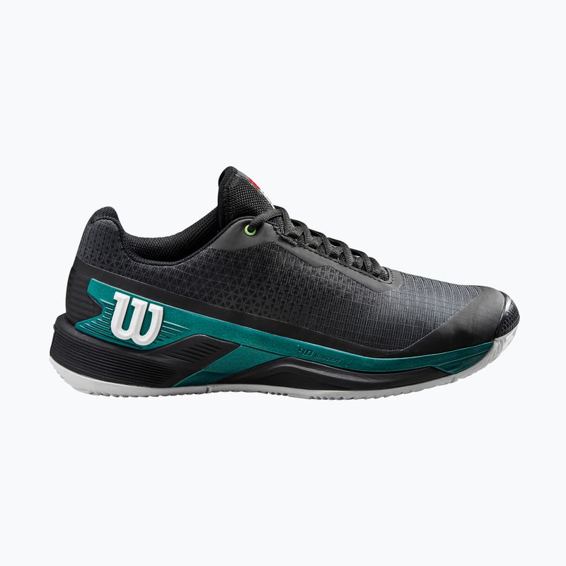 Scarpe da tennis Wilson Rush Pro 4.0 Blade Clay da uomo nero/nero/verde scuro 9