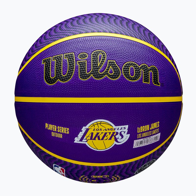 Wilson NBA Player Icon Outdoor basket Lebron blu dimensioni 7 5