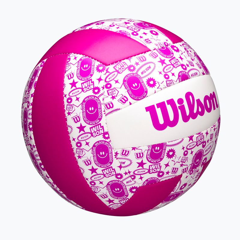 Pallone da pallavolo Wilson Stamp purple/white misura 5 2