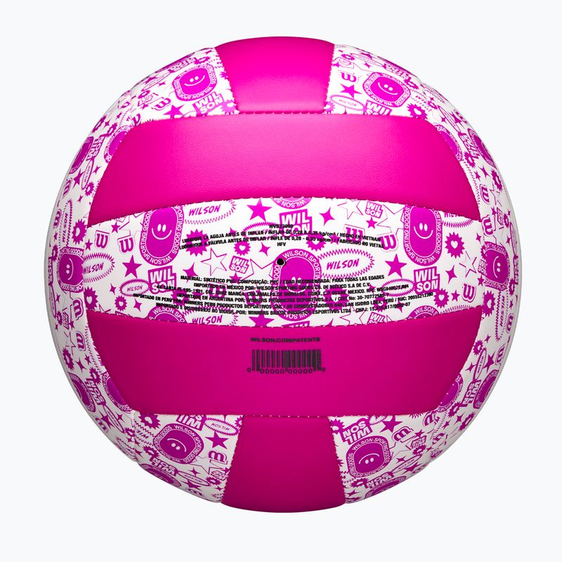 Pallone da pallavolo Wilson Stamp purple/white misura 5 5