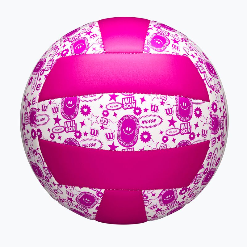 Pallone da pallavolo Wilson Stamp purple/white misura 5 6