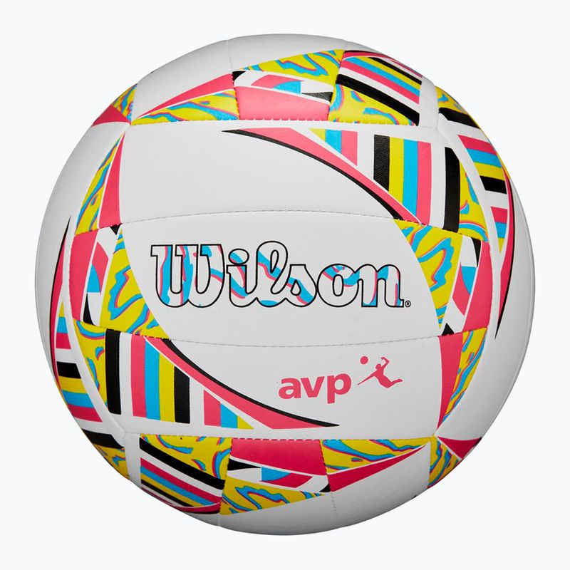 Wilson AVP Movement beach volley bianco/rosa/giallo taglia 5