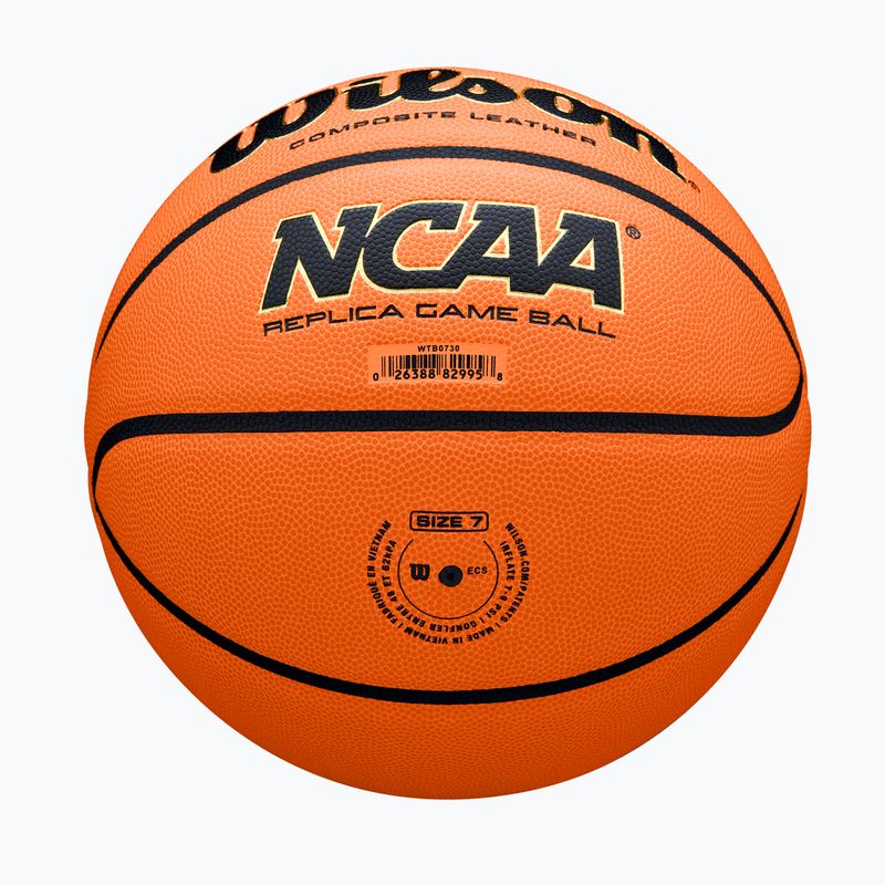 Pallone da basket Wilson NCAA Replica Game orange misura 7 6