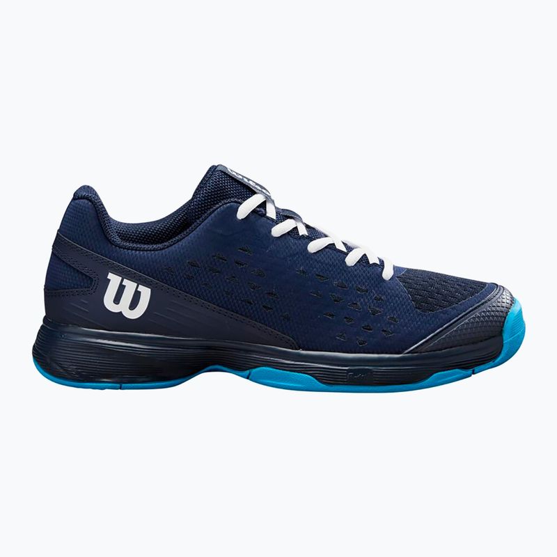 Wilson Rush Pro L Jr scarpe da tennis per bambini blu navy/bianco/blu atomico 9