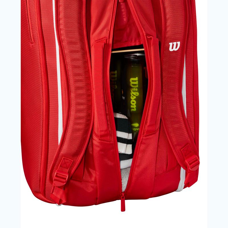 Wilson Super Tour Red 15PK borsa da tennis rossa 10
