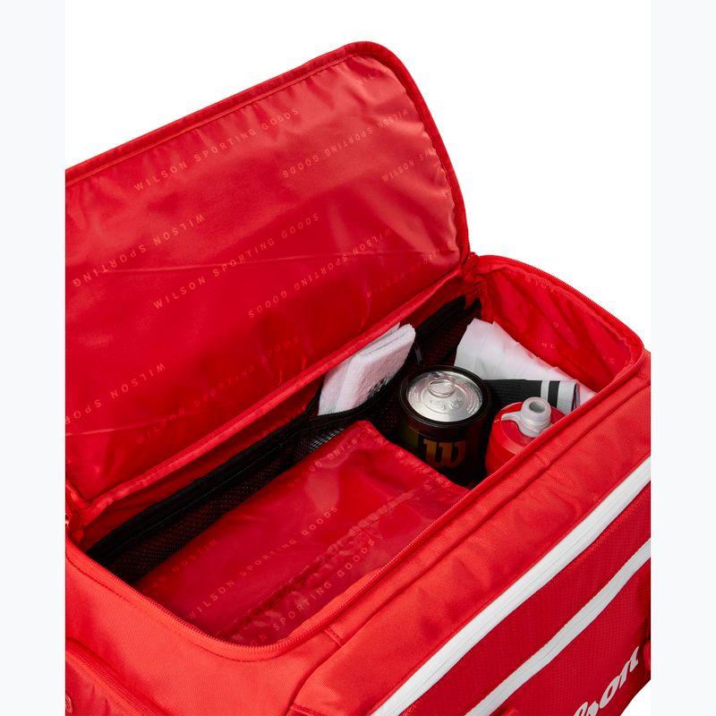 Wilson Super Tour Red Small Duffel borsa da tennis rossa 5