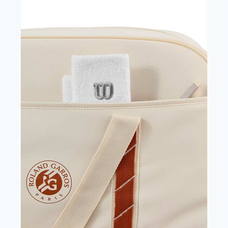 Wilson Roland Garros Small Duffel borsa da tennis 2025 crema/argilla 6