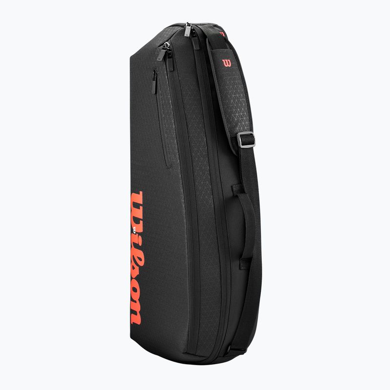 Borsa da tennis Wilson Clash V3 Super Tour 3PK nero/infrarosso 3