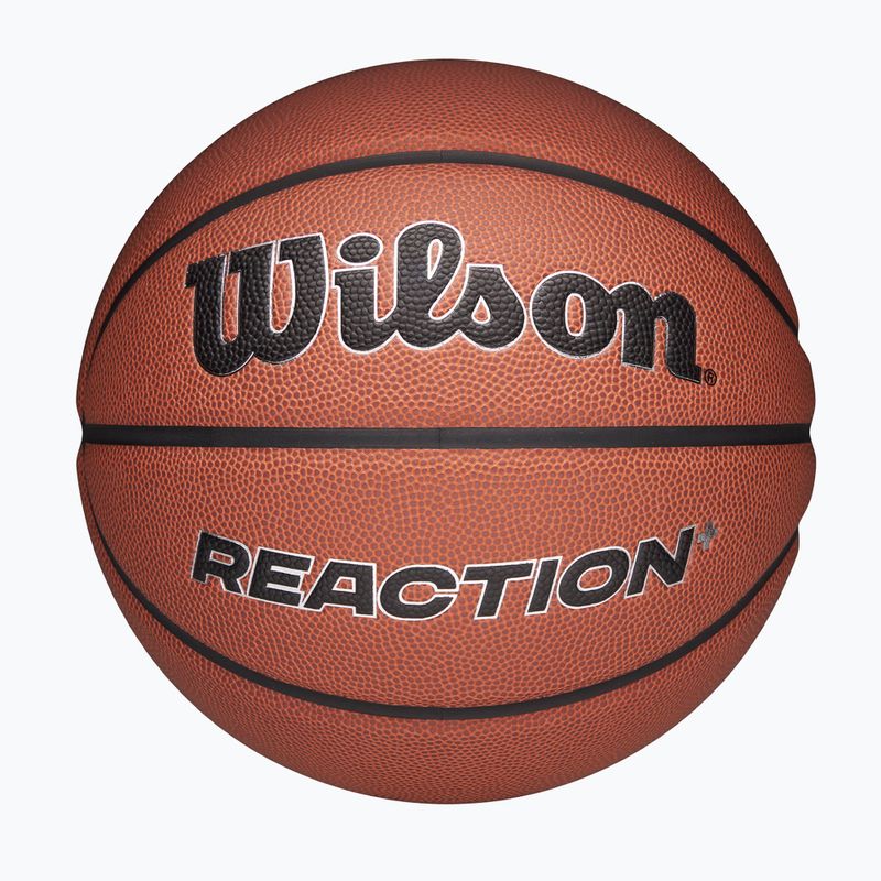 Pallone da basket Wilson Reaction Pro brown/silver misura 7
