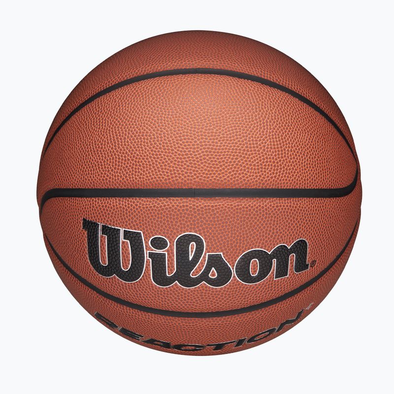 Pallone da basket Wilson Reaction Pro brown/silver misura 7 5