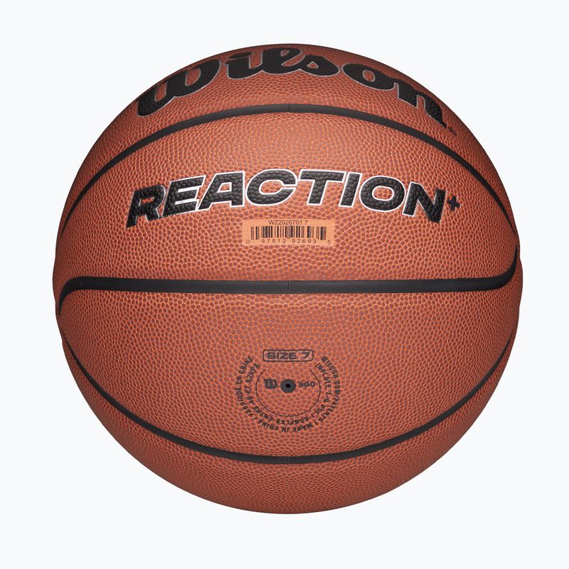 Pallone da basket Wilson Reaction Pro brown/silver misura 7 6