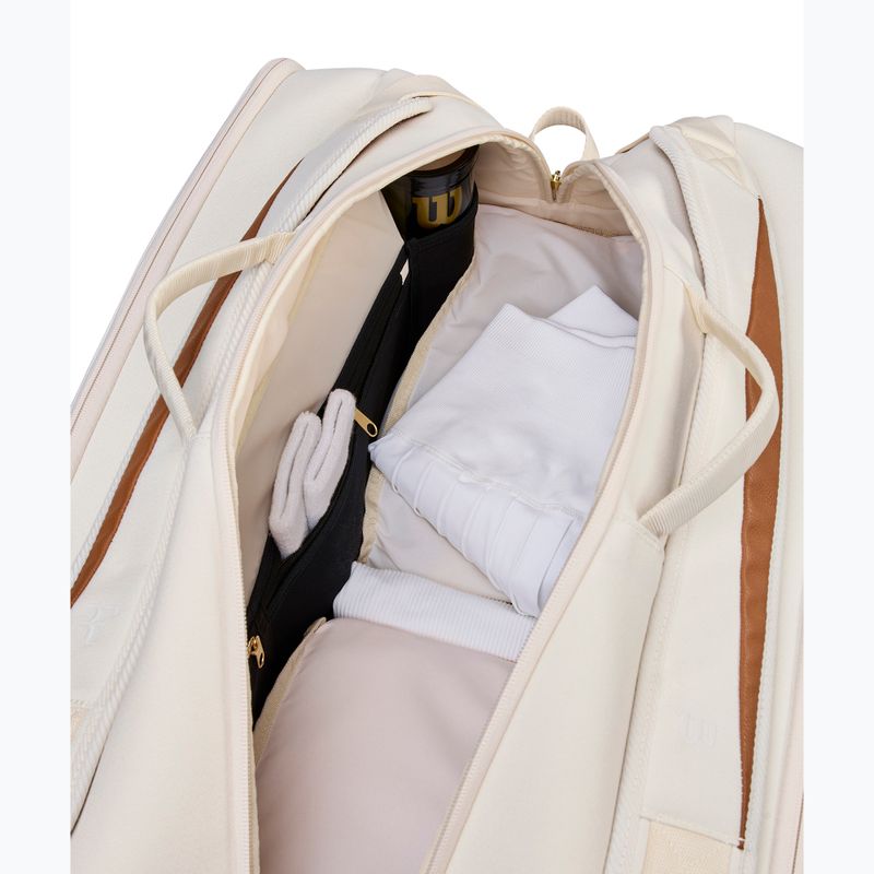 Borsa da tennis Wilson Roger Federer Lawn Tournament 15Pk cream 6