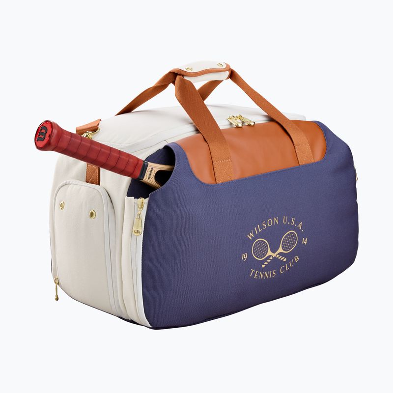 Borsa da tennis Wilson Heritage Small Duffel cream/clay/navy 3