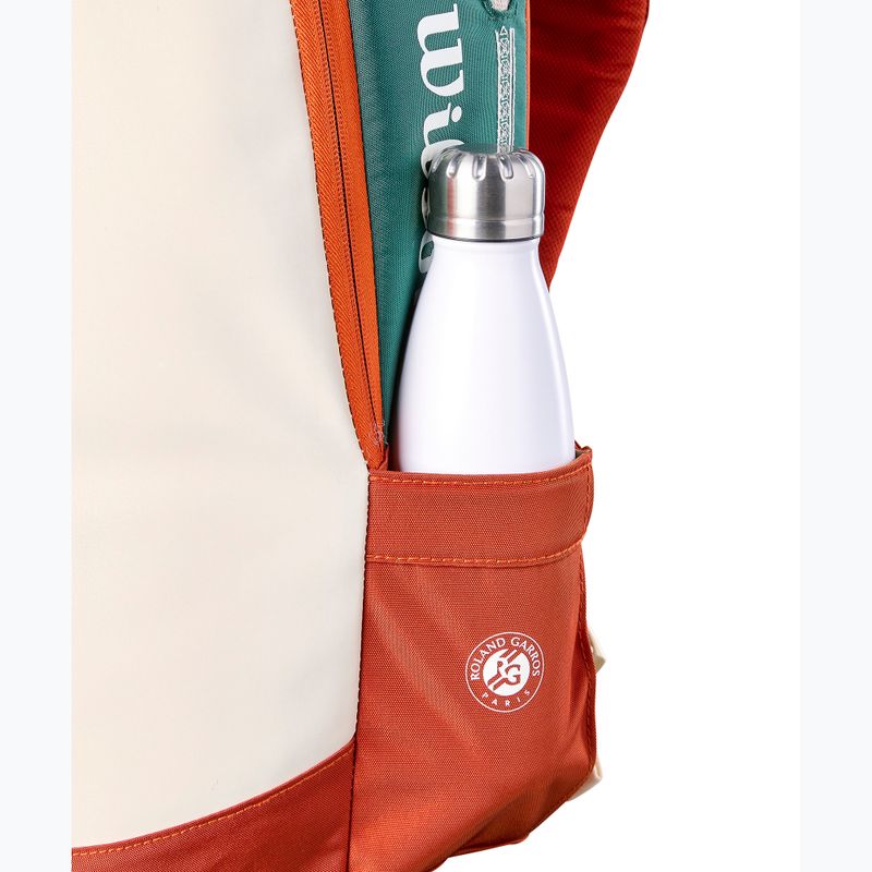 Zaino da tennis Wilson Roland Garros 2026 cream/clay/green 5