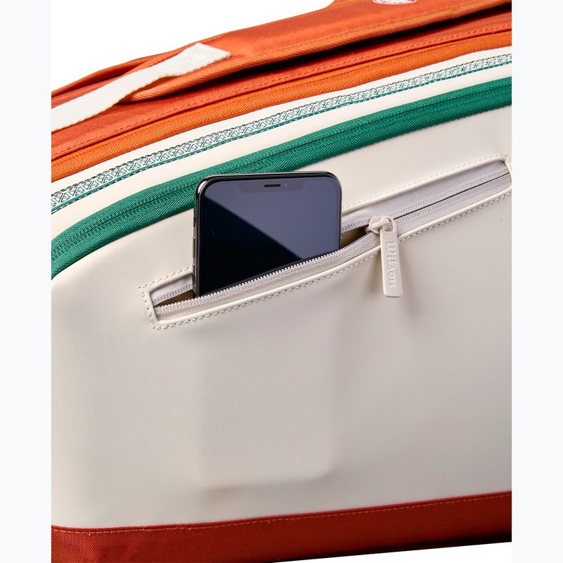 Borsa da tennis Wilson Roland Garros Super Tour 9Pk 2026 cream/clay/green 6