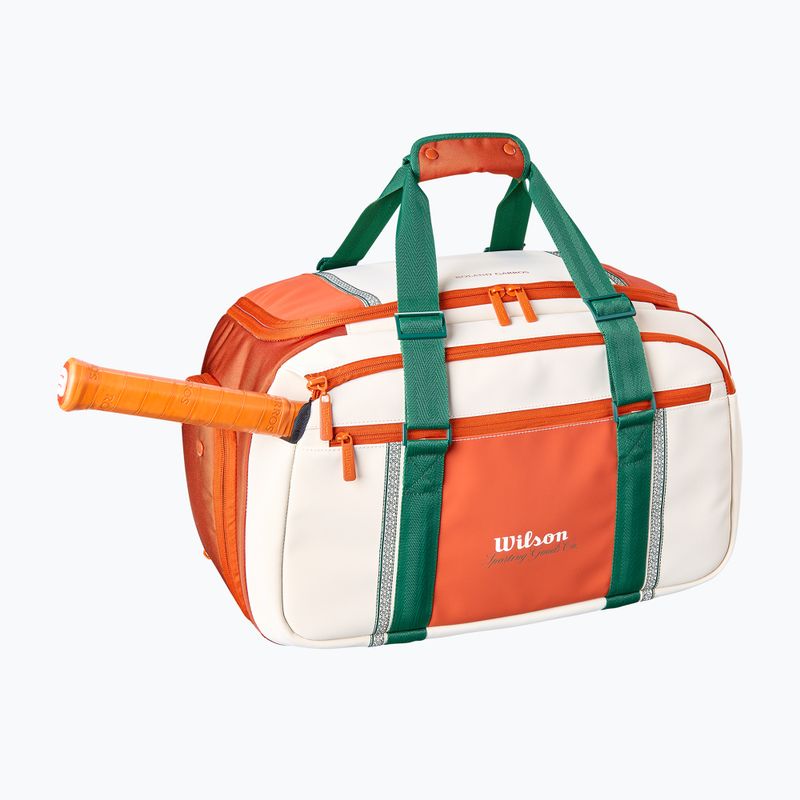 Borsa da tennis Wilson Roland Garros Small Duffel 2026 cream/clay/green 3