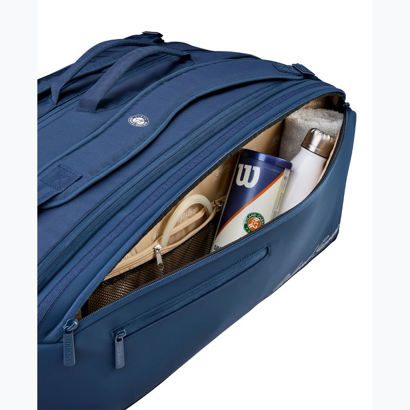 Borsa da tennis Wilson Roland Garros Session De Soiree Super Tour 15Pk 2026 navy/clay 7