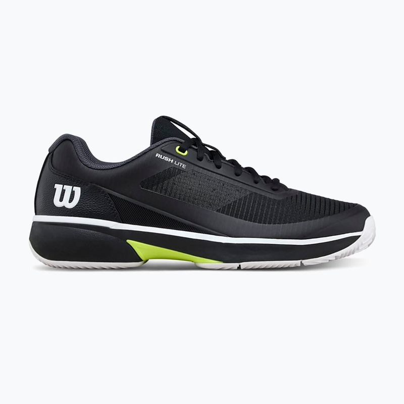 Scarpe da tennis da uomo Wilson Rush Lite 5 Clay black/white/safety yellow 8