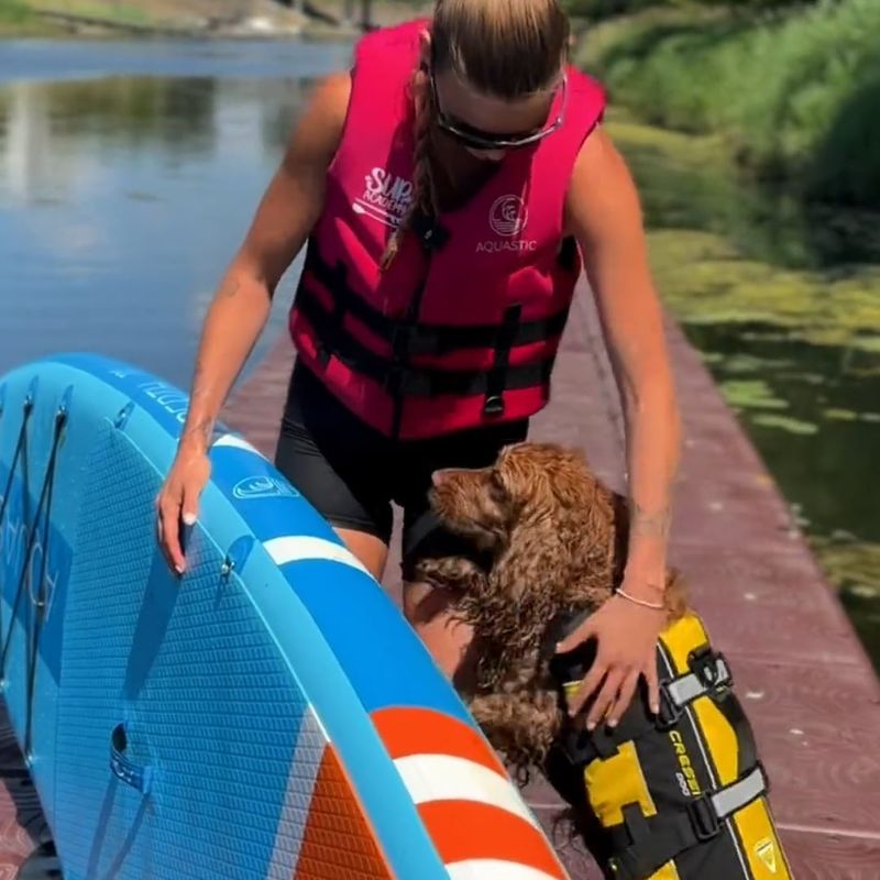 Giubbotto di salvataggio per cani Cressi nero/giallo 8