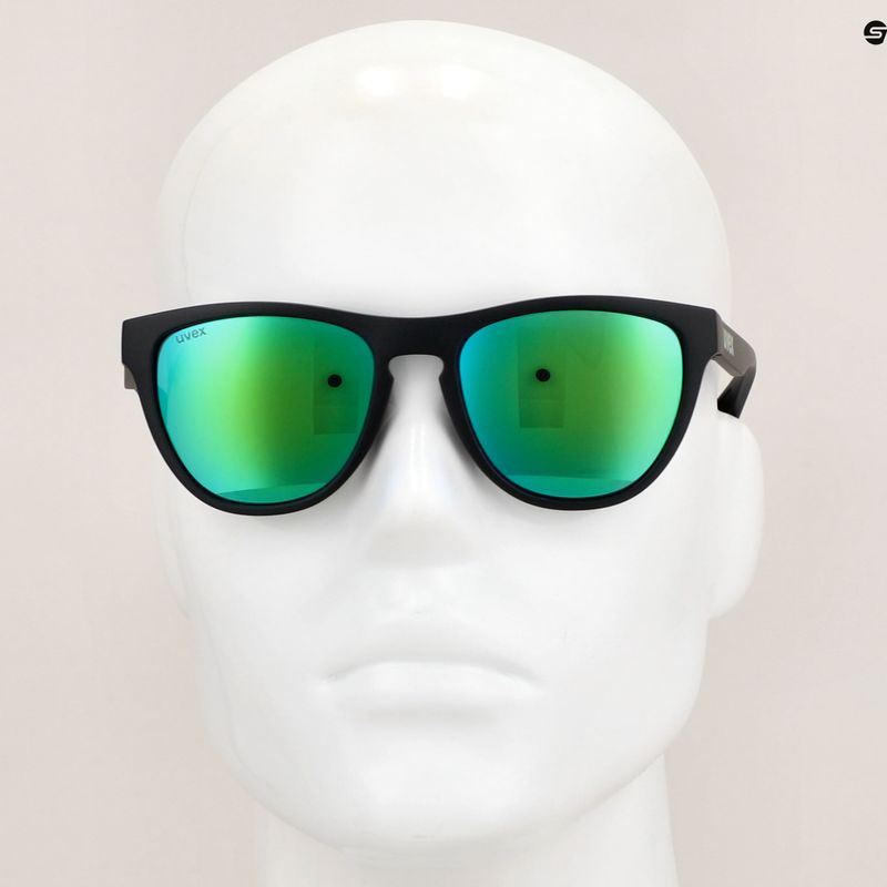 Occhiali da sole UVEX Esntl Spirit nero opaco/verde specchio 6