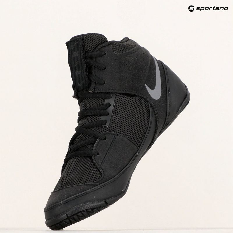 Scarpe da wrestling Nike Fury nero/argento metallico 9