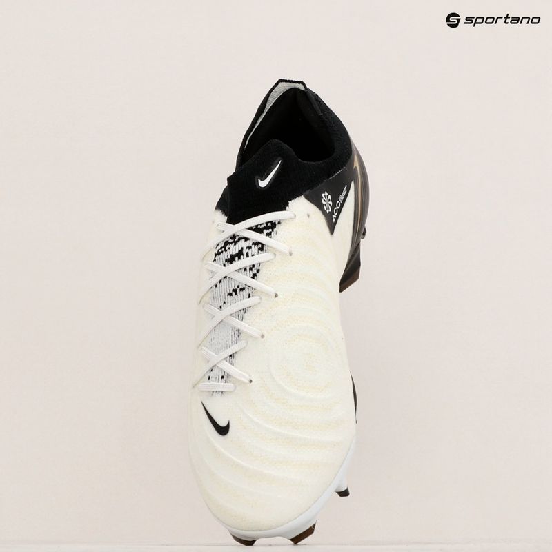 Uomo Nike Phantom GX II Pro FG scarpe da calcio bianco / oro metallico monete / nero 9