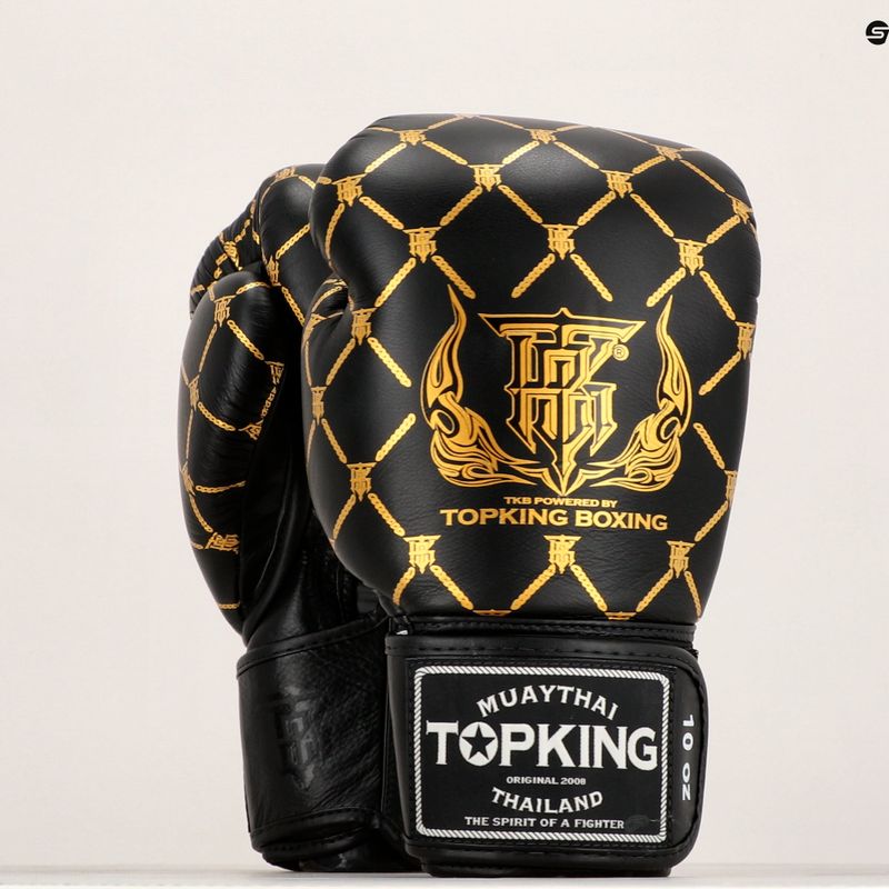 Guanti a catena Top King Boxing nero/oro 6