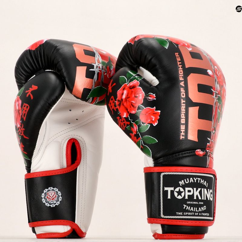 Guanti da boxe Top King Rose bianco/nero 6