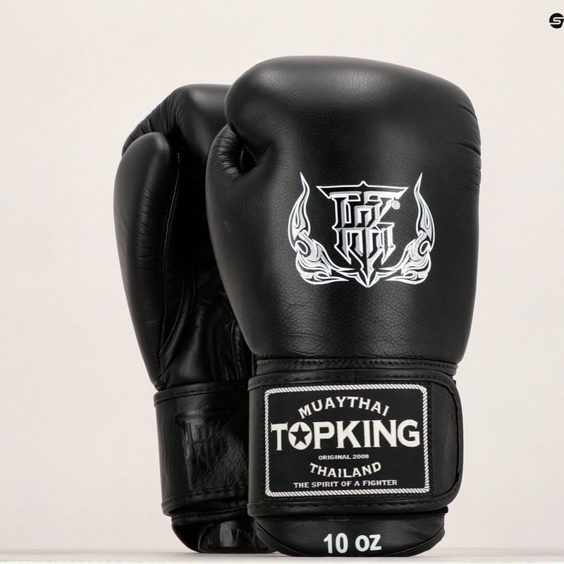 Top King Muay Thai Ultimate guanti da boxe neri 6
