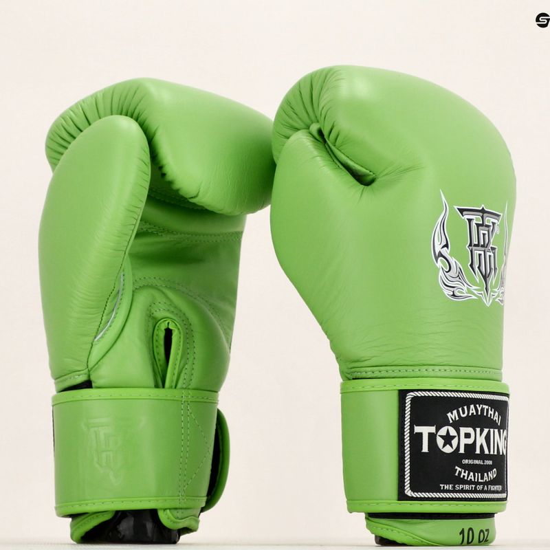 Top King Muay Thai Ultimate guanti da boxe verdi 7