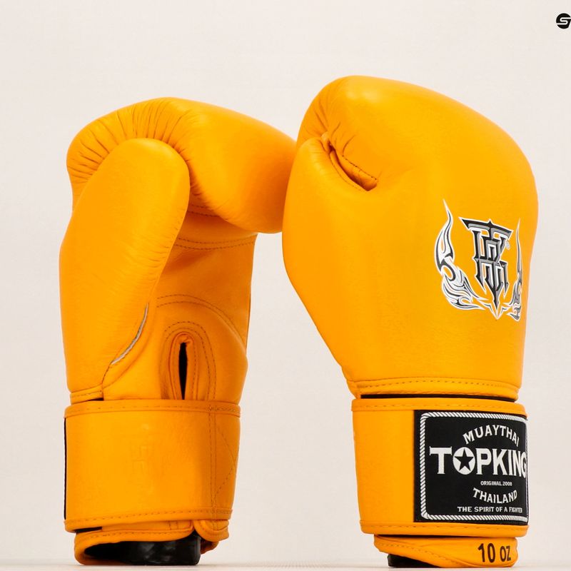 Top King Muay Thai Ultimate guanti da boxe gialli 6