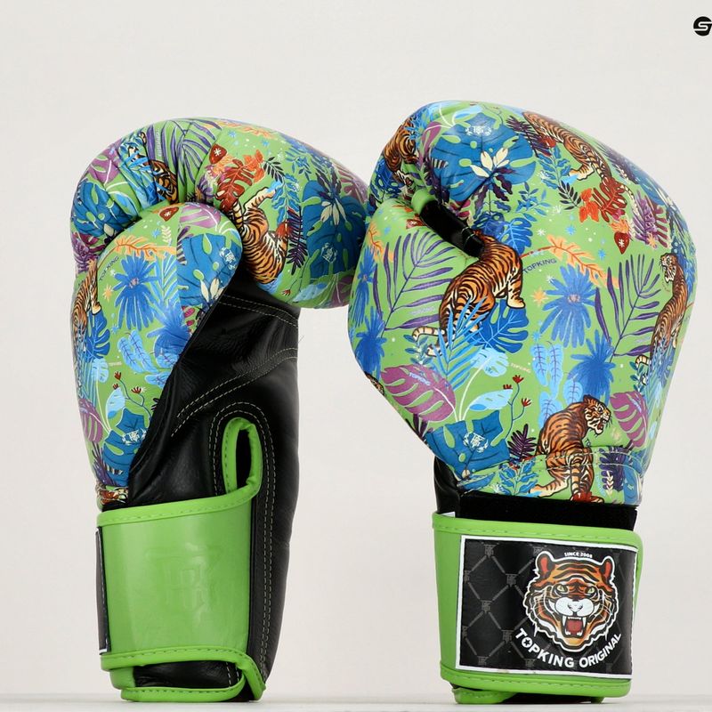 Guanti da boxe Top King Boxing Wild Tiger nero/verde 7