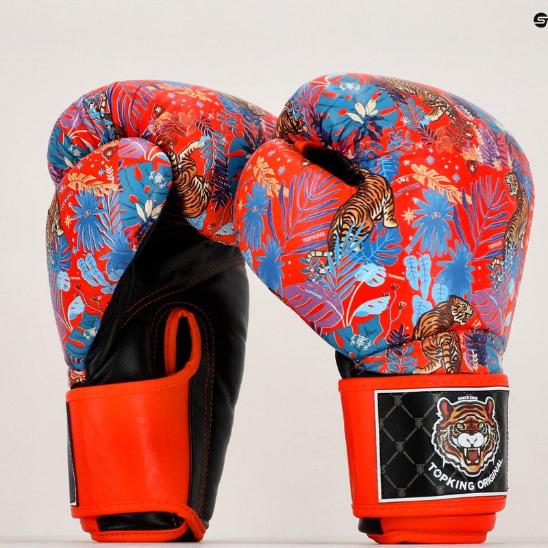 Guantoni da boxe Top King Boxing Wild Tiger nero/arancio 7
