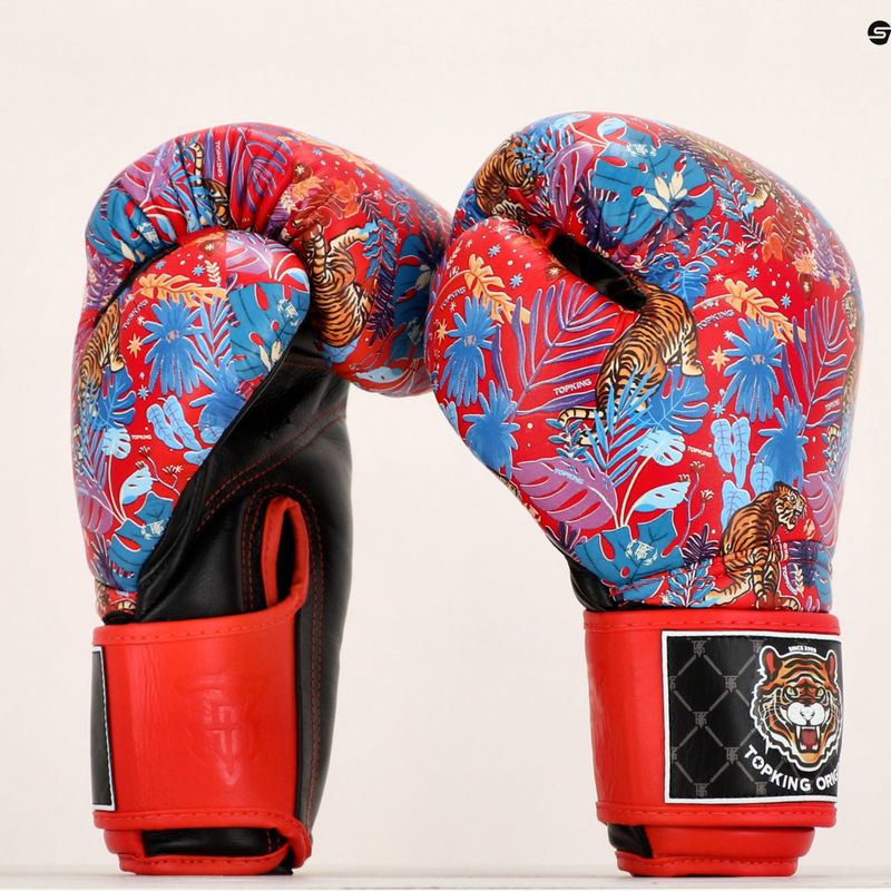 Guanti da boxe Top King Boxing Wild Tiger nero/rosso 7