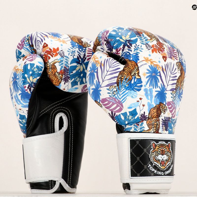Guanti da boxe Top King Boxing Wild Tiger bianco/nero 6