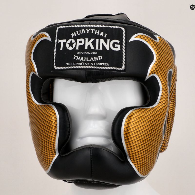 Casco da boxe Top King Empower nero/oro 8