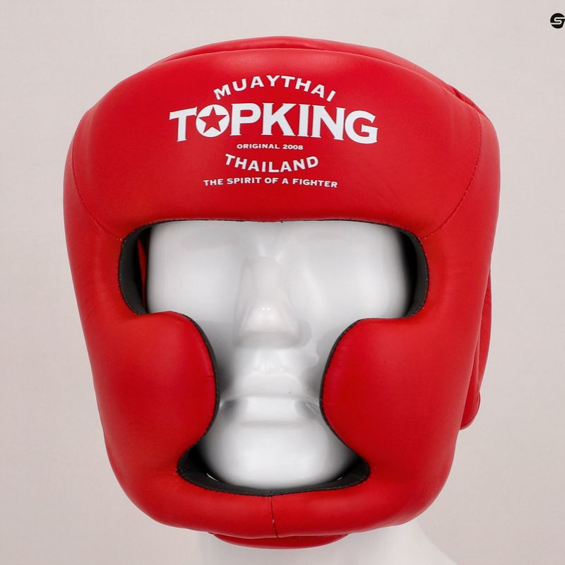 Casco da boxe Top King a copertura totale rosso 8