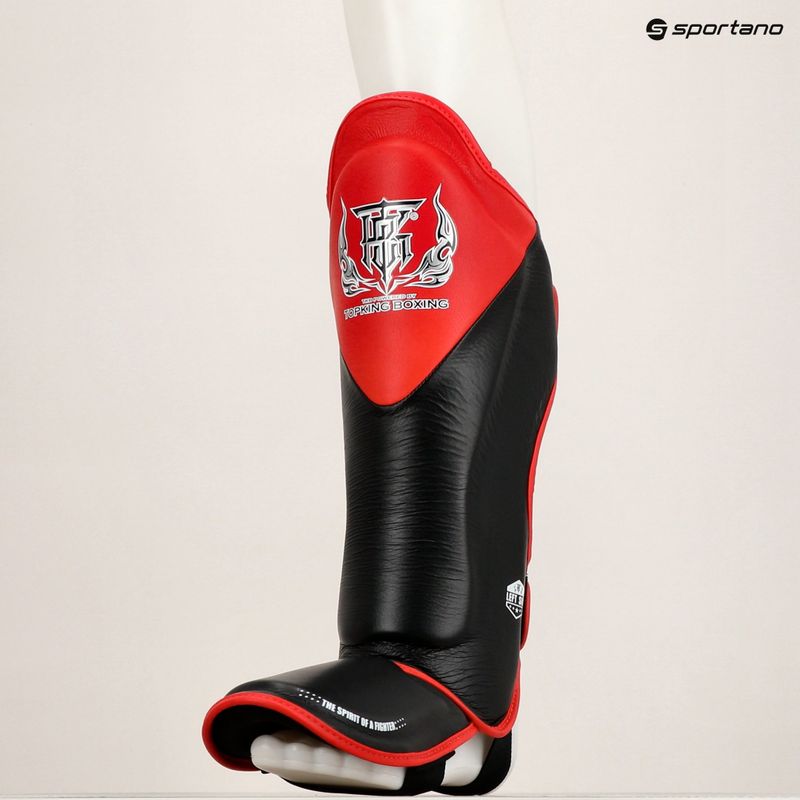 Protezioni per tibia e piede Top King Shin Guards Blend nero/rosso 8